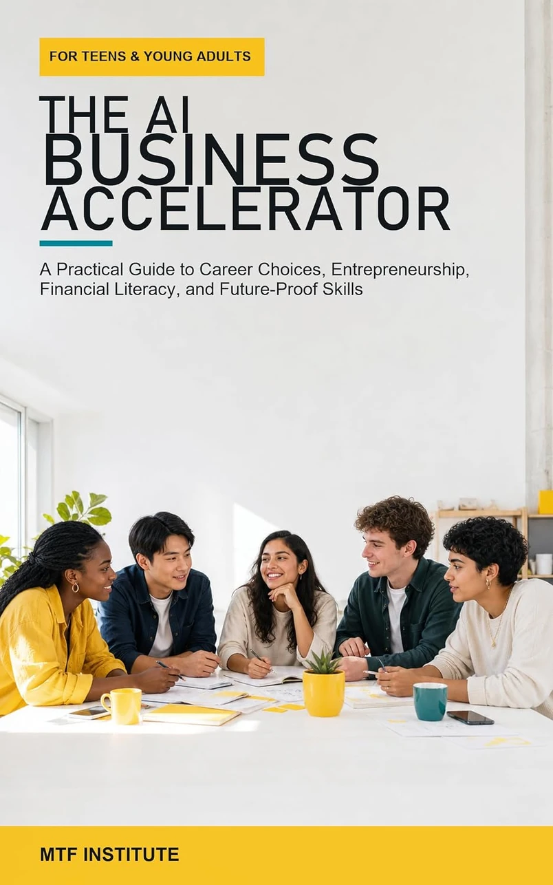 Book cover: The AI Business Accelerator for Teens & Young Adults